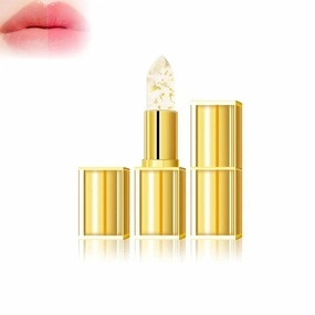 Color Changing Lipstick, Transferproof Gold Foil Moisturizing Glossy Shine Lip Gloss, Warm Change Color Change Lip Stick (1PC)