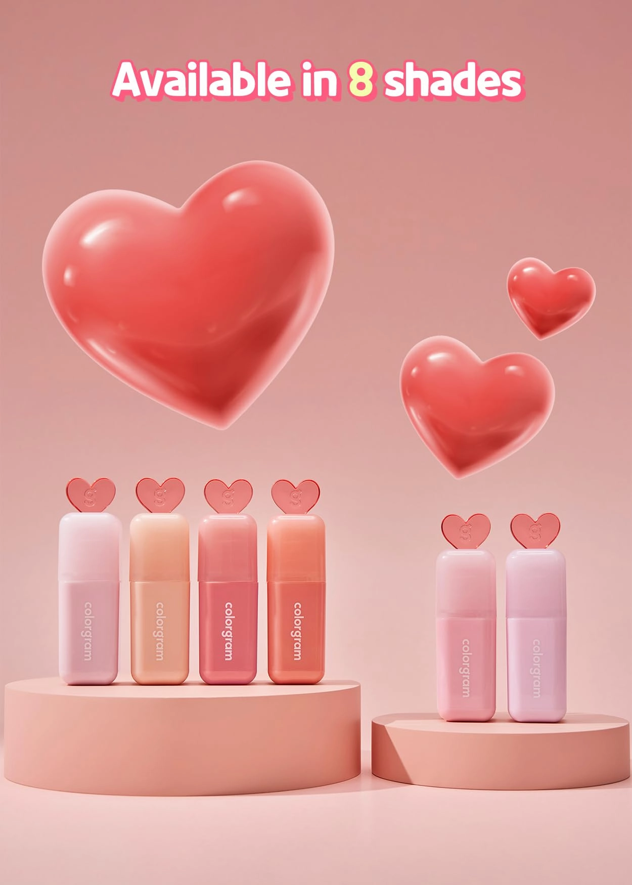 COLORGRAM Juicy Drop Tint 04 Clear Cherry | Juicy Lip Gloss, Glowing Lip Stain with Fruity Colors, Buildable & Blendable, Highly Pigmented
