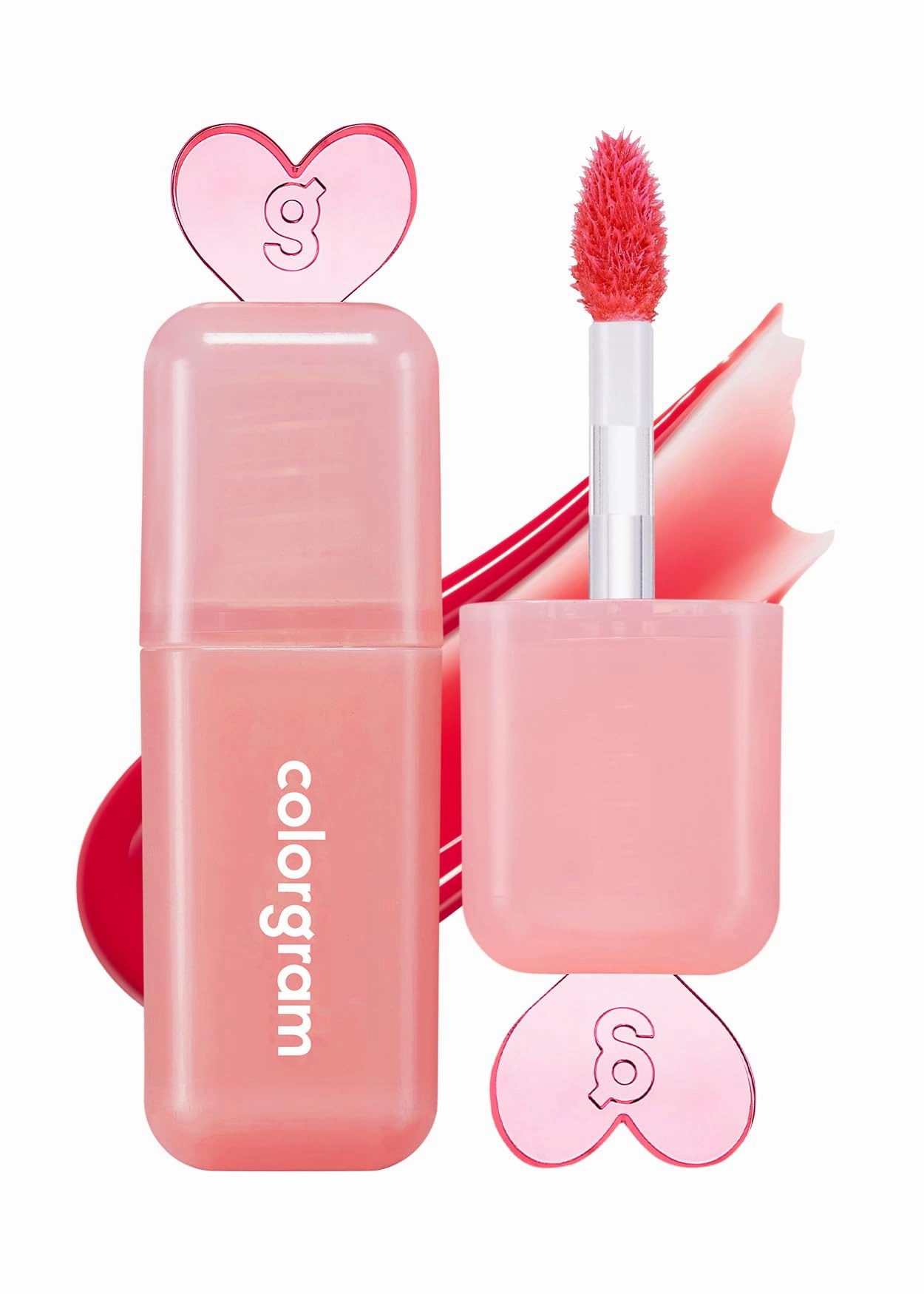COLORGRAM Juicy Drop Tint 04 Clear Cherry | Juicy Lip Gloss, Glowing Lip Stain with Fruity Colors, Buildable & Blendable, Highly Pigmented