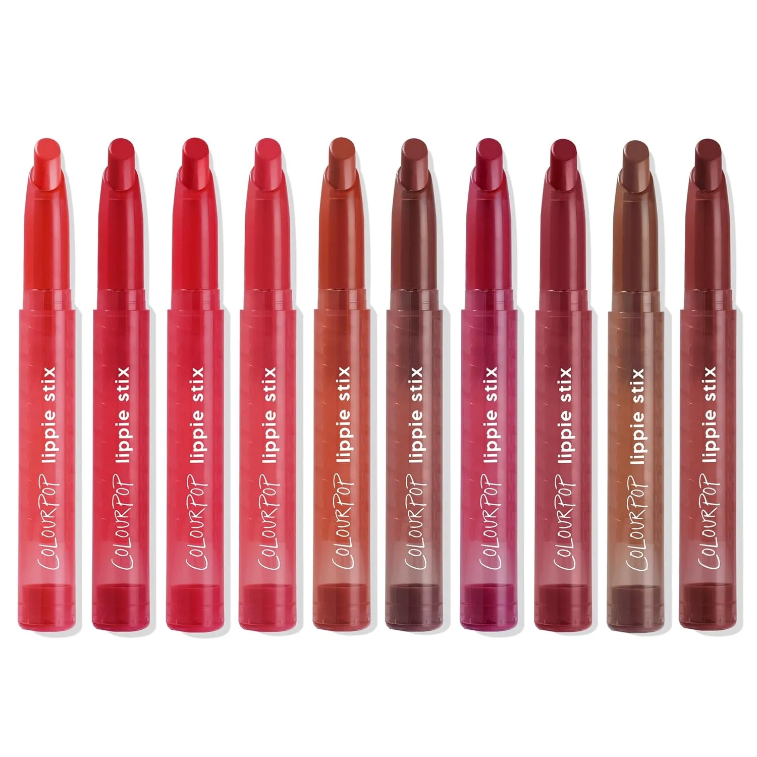 ColourPop Lippie Stix Vault - 10 Bold Red Lipsticks with a Long-Lasting Formula - Ultra-Pigmented Matte Lipstick with Vitamin E & Shea Butter for All Day Moisture - Hot in Here (0.04 oz)