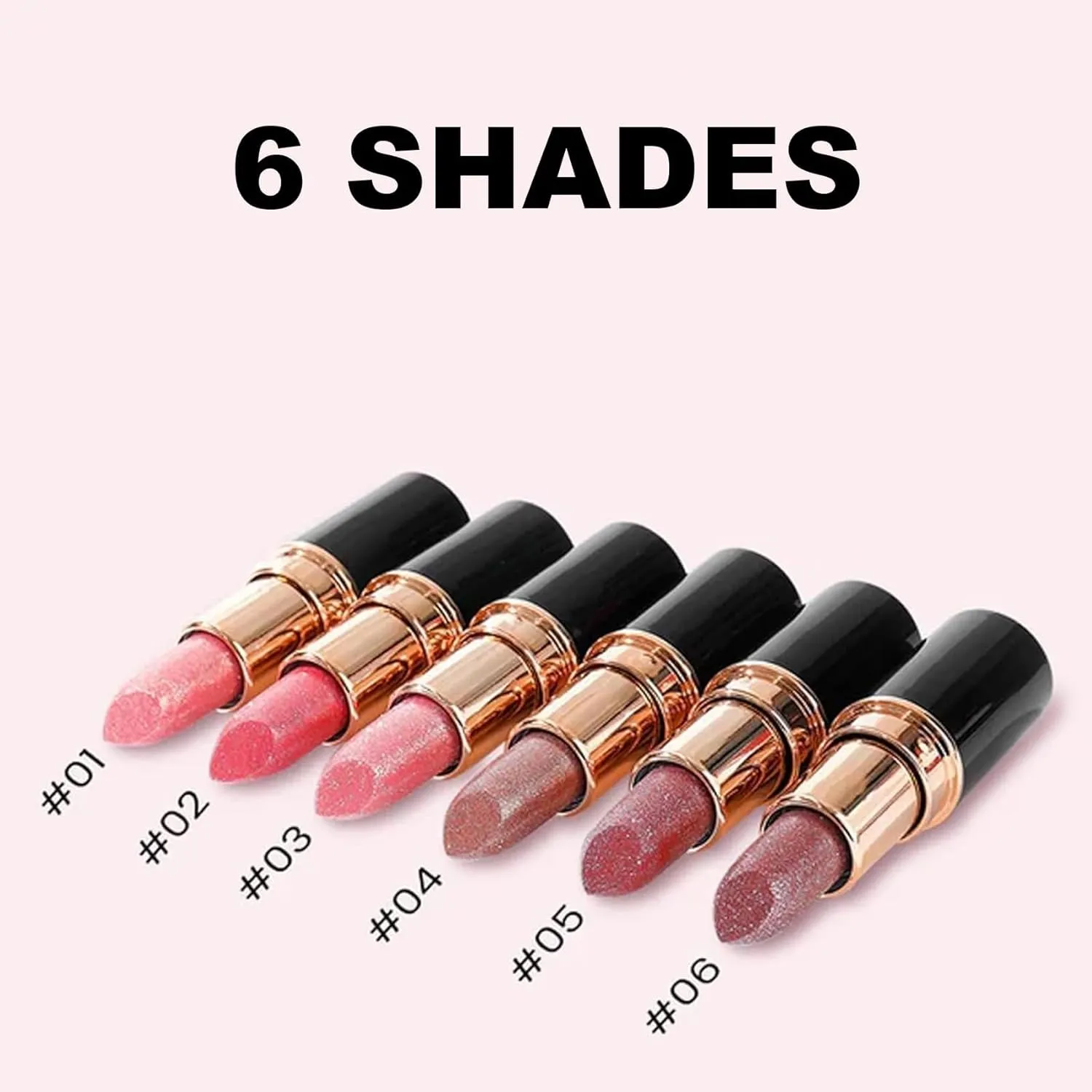 Comparison Diamond Lip Gloss Glitter Lipstick Waterproof, Glitter Lipstick (2 PCS D)