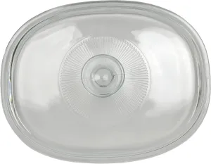Corningware F-12C 1.5 Quart Oval Glass Lid for 1.5 Quart French White Oval Bakeware Dish Without Handles (Dish Sold Separately)