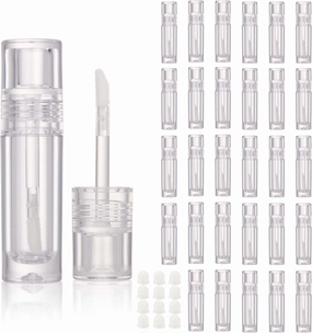 COSIDEA 30pcs 2.5ml Round Clear empty lip gloss tubes bulk with wand lipgloss bottle containers wholesale