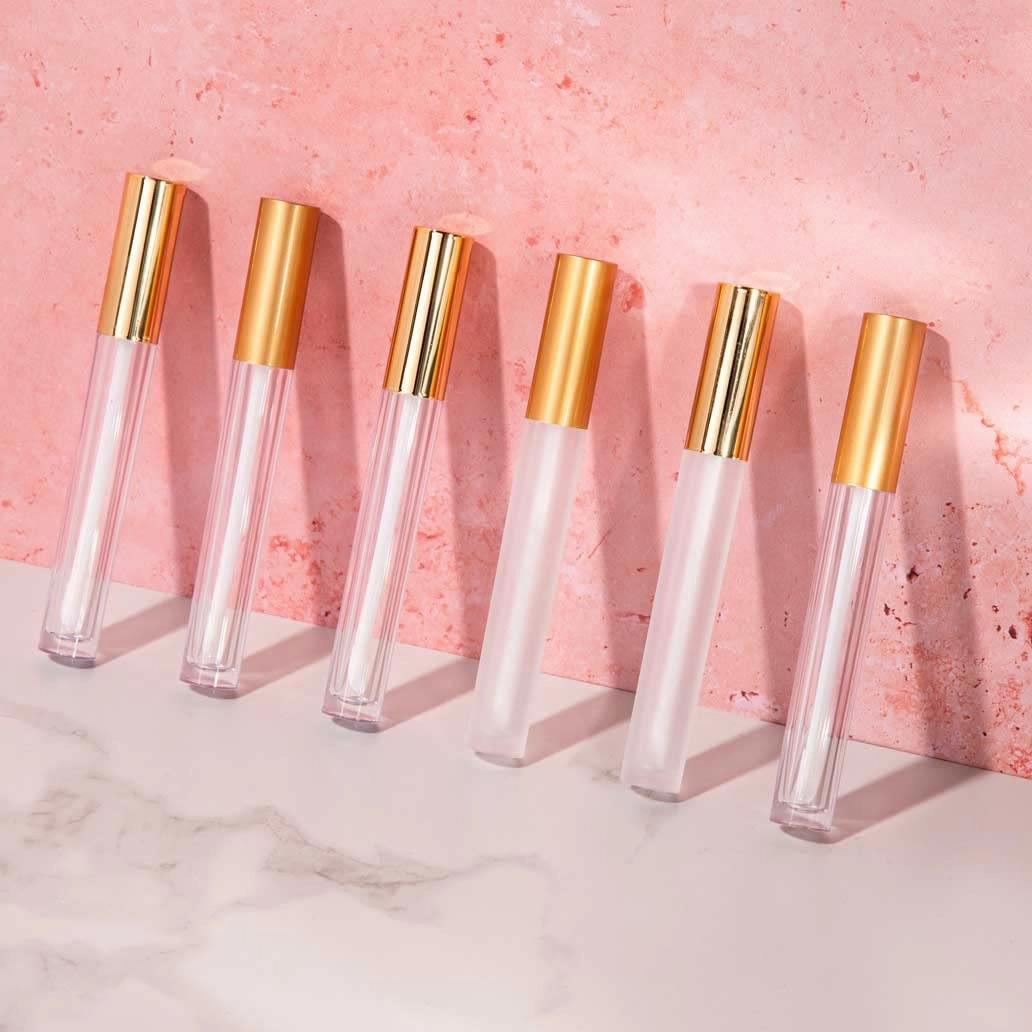 Cosmetic Packaging Now Vibe Clear Lip Gloss Tubes w/Shiny Silver Cap & Doe Foot Wand (Carton - 336 Pack)
