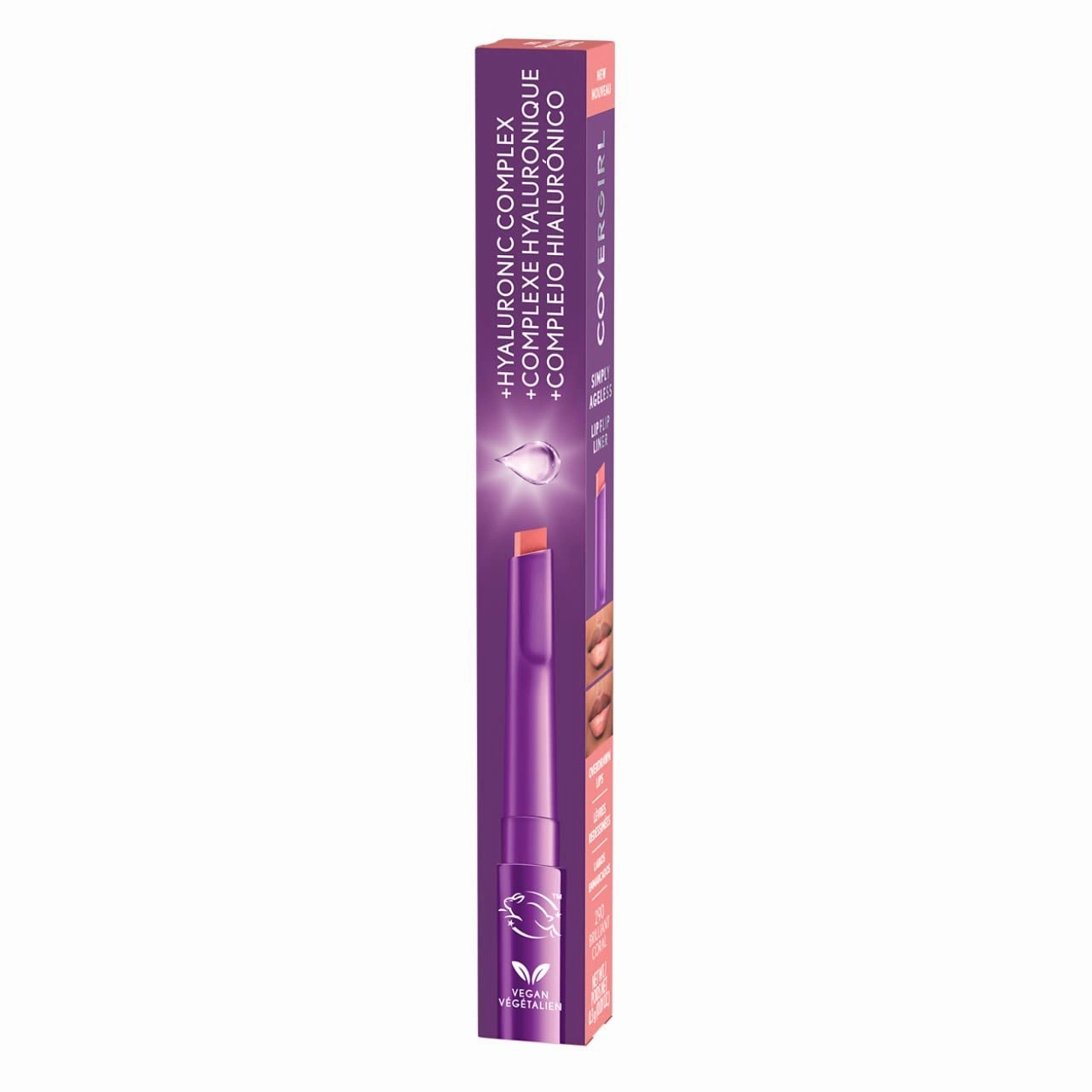 COVERGIRL Simply Ageless Lip Flip Liner, Brilliant Coral, Pack of 4