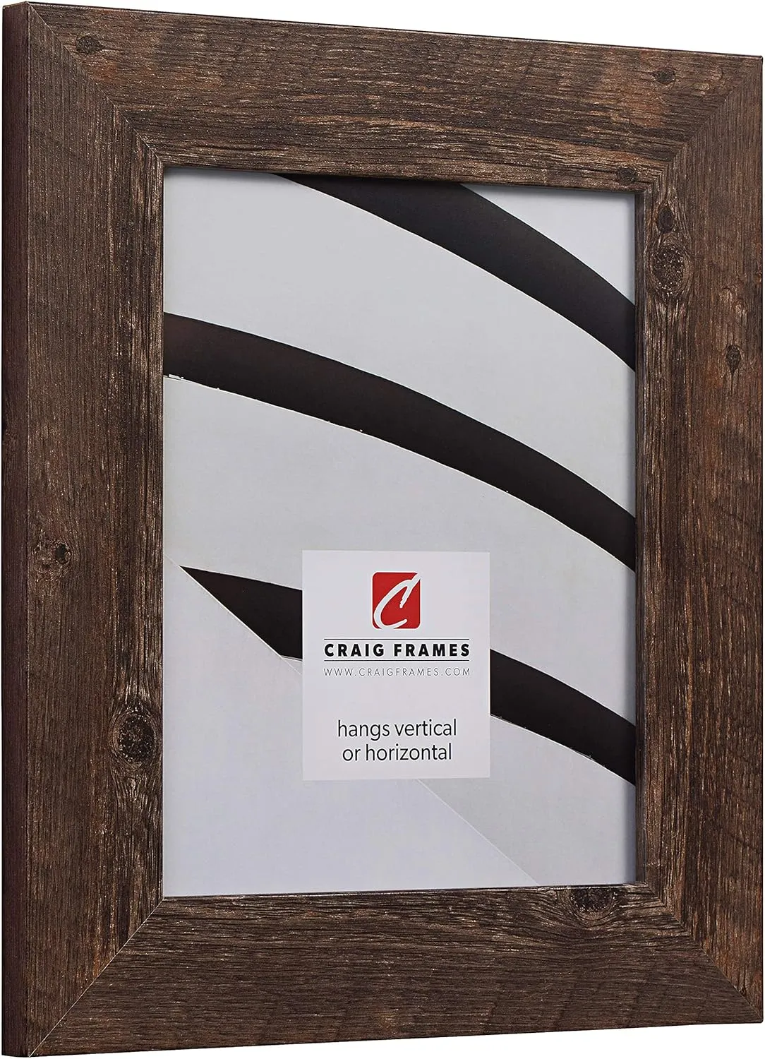 Craig Frames American Barn, Faux Barnwood Picture Frame, Brown Oak, 18 x 24 Inch