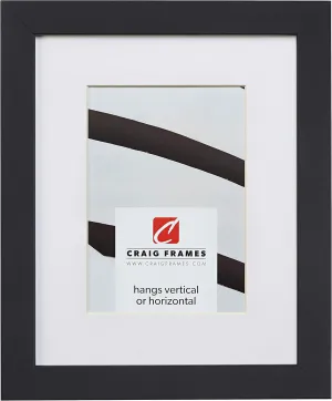 Craig Frames Essentials, Modern 1 Inch Wide 20x24 Inch Black Picture Frame Matted to Display a 16x20 Inch Photo