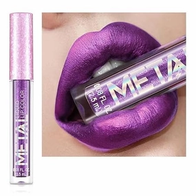 Cream Lip Gloss，12 Colors Metallic Liquid Lipstick Lip Gloss Non-Stick Cup Lip Glaze Makeup Pearl Beauty Makeup (06-NUDE SHIMMER)