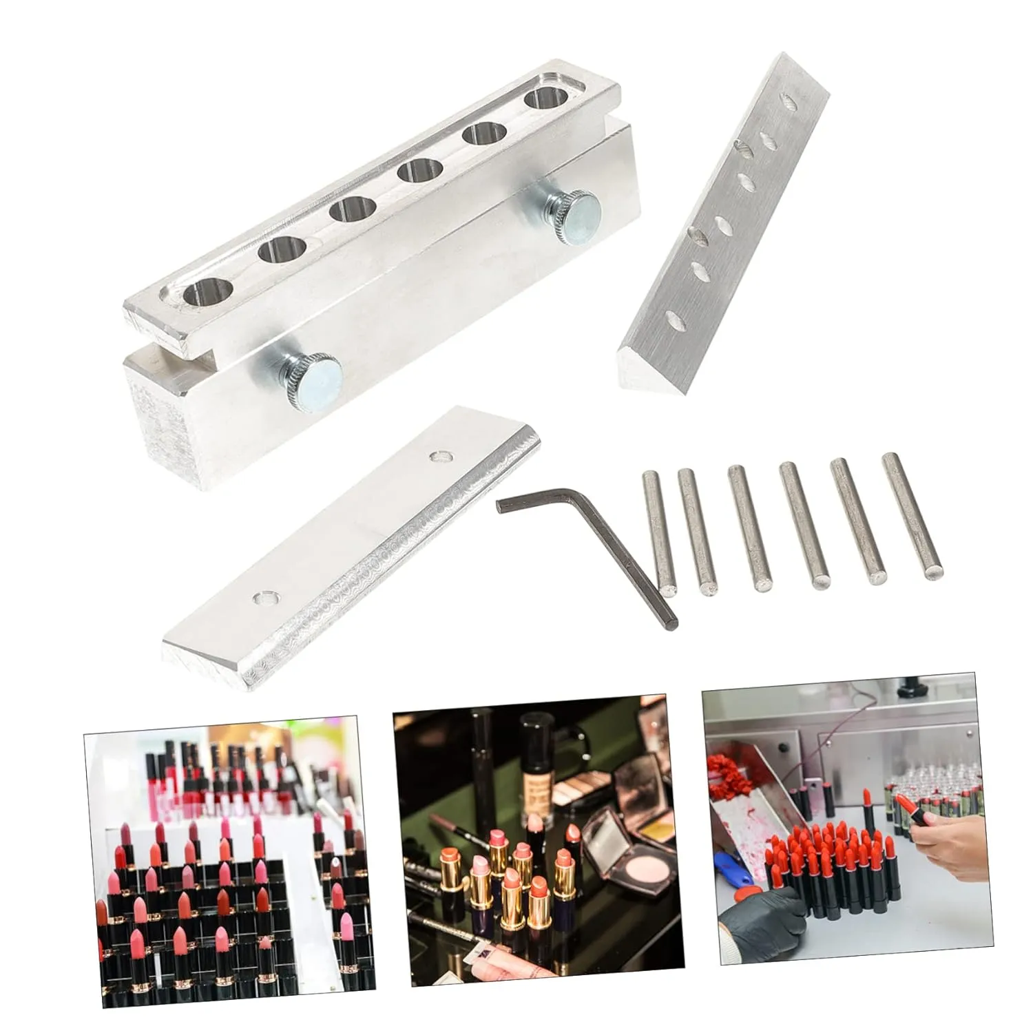 Create Your Own Lipstick Diy Lip Gloss Maker 4 Hole Aluminum Mold for Girls Women