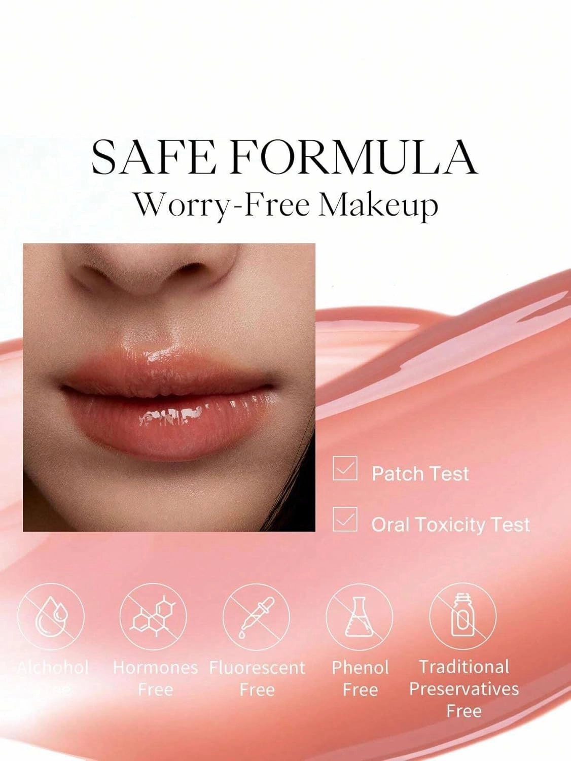 Crystal Jelly Mirror Lipstick, Glazed Rouge Crystal Jelly Mirror Lipstick, Hydrating Lip Care, Moisturizing Plumping, Long Lasting Transfer-Proof Lipsticks (513)