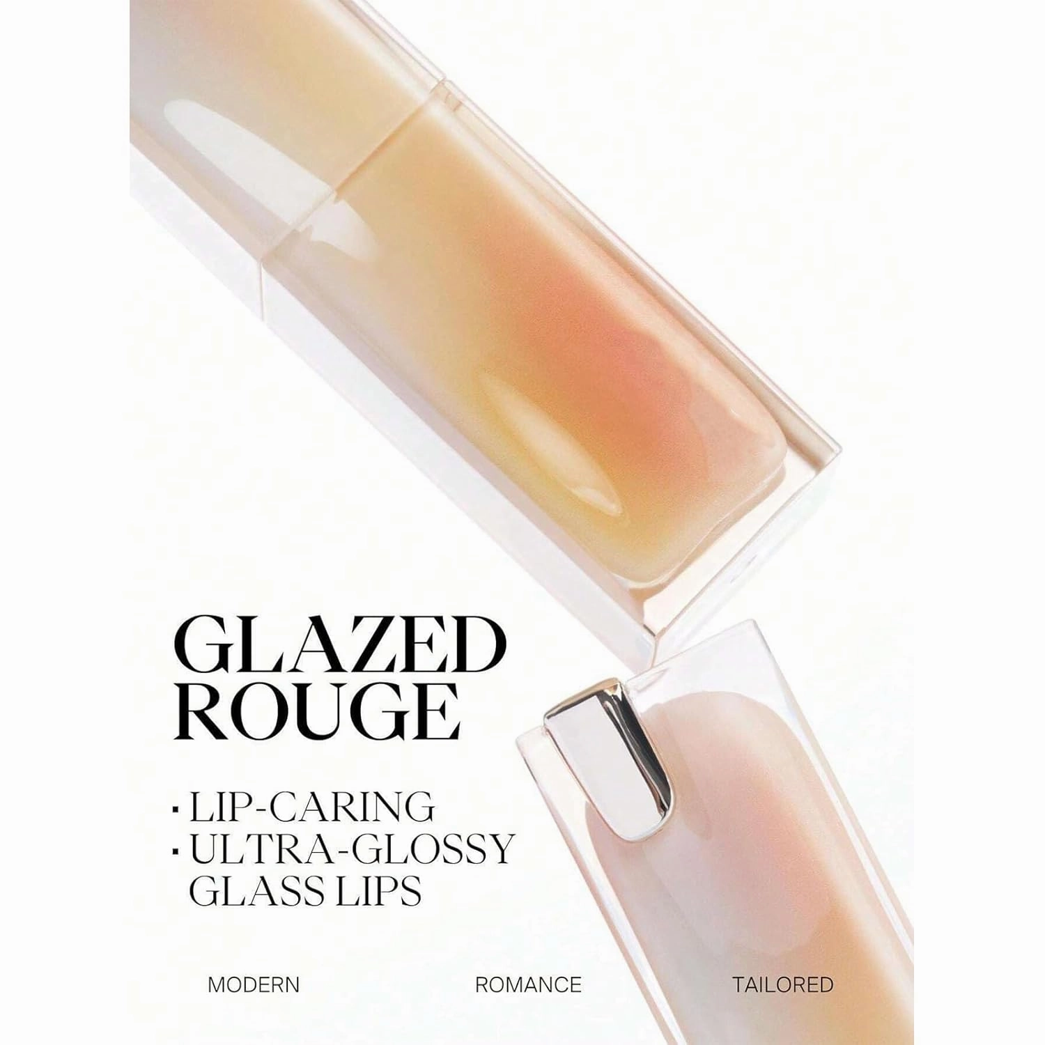 Crystal Jelly Mirror Lipstick, Glazed Rouge Crystal Jelly Mirror Lipstick, Hydrating Lip Care, Moisturizing Plumping, Long Lasting Transfer-Proof Lipsticks (513)