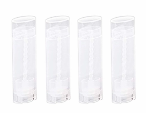 CTKcom 100 Pcs Oval Lip Balm Tubes With Lids,Plastic Deodorant Lip Lipstick Balm Tubes,Empty Plastic Containers 5ml 5Gram,Chapstick Tubes100Pcs (Clear)