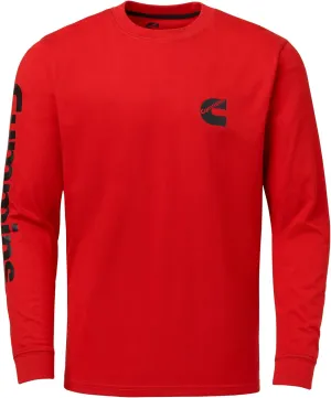 Cummins Long-Sleeve T-Shirt Wordmark Crew Neck Shirt