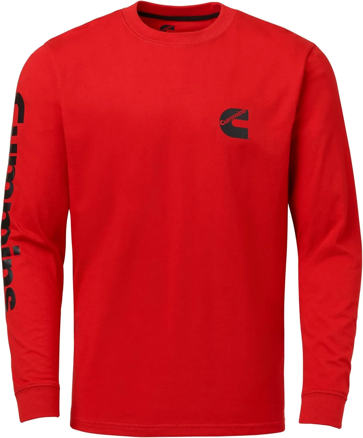 Cummins Long-Sleeve T-Shirt Wordmark Crew Neck Shirt