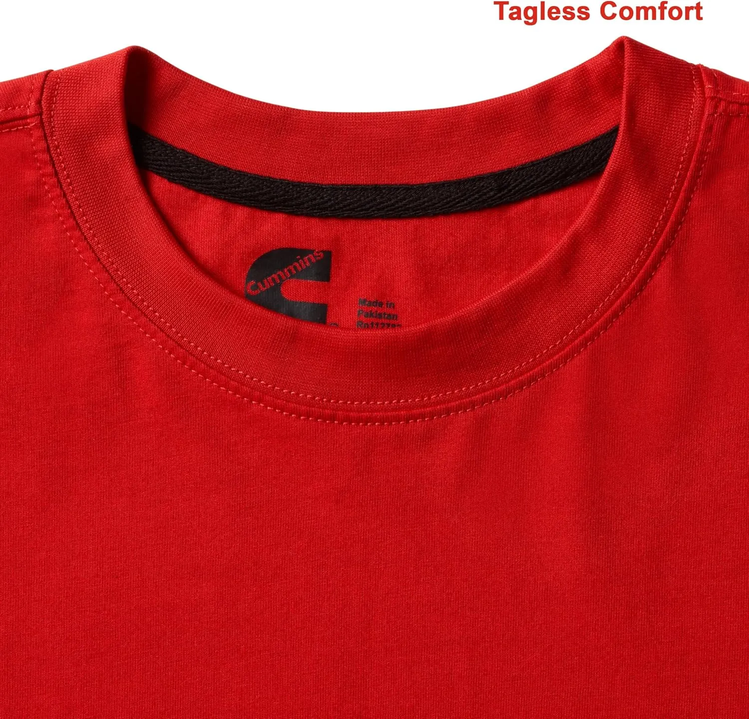 Cummins Long-Sleeve T-Shirt Wordmark Crew Neck Shirt