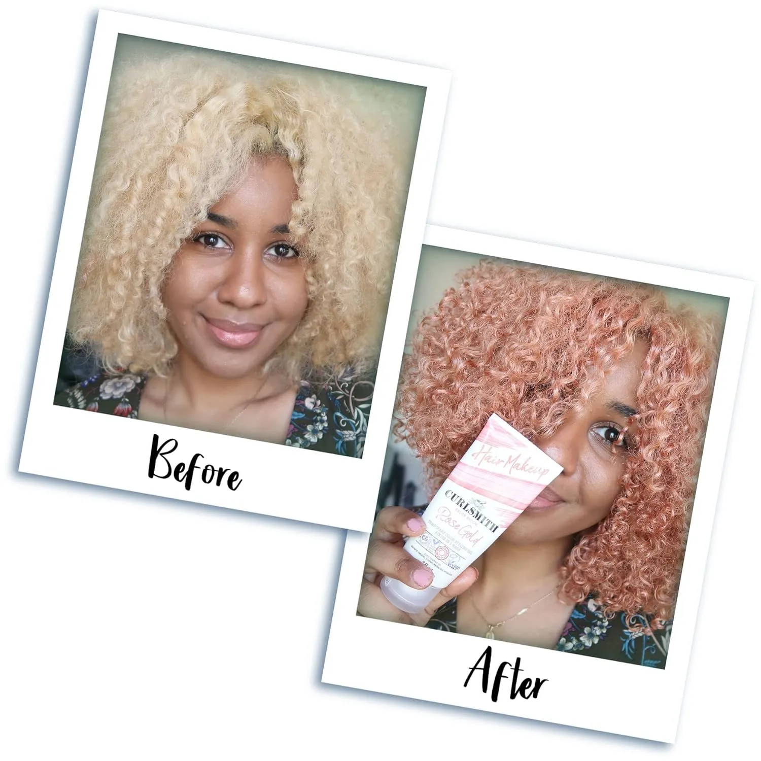 Curlsmith - Hair Makeup - Vegan Temporary Hair Color and Styling Gel (Rose Gold 3fl.oz)