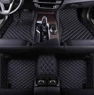 Custom Car Floor Mats Compatible for 2005-2023 Dodge Charger RWD/Chrysler 300 300C RWD All Weather Custom Fit Liners Leather Luxury Floor Liner Protection Carpet Car Interior Accessories (D28)