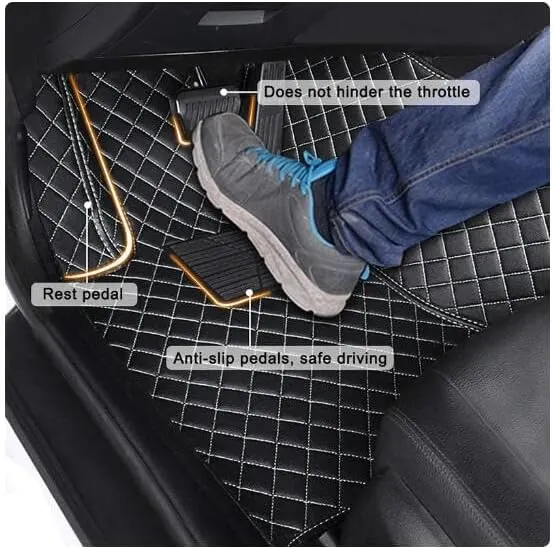 Custom Car Floor Mats Compatible for 2005-2023 Dodge Charger RWD/Chrysler 300 300C RWD All Weather Custom Fit Liners Leather Luxury Floor Liner Protection Carpet Car Interior Accessories (D28)