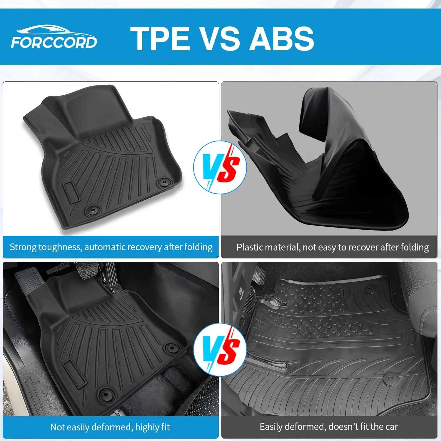 Custom Fit for Floor Mats Hyundai Santa Cruz 2025 2024 2023 2022 All Weather Protection TPE Black Heavy Duty Non-Slip Waterproof 3D Car Mats Floor Liners Interior Automotive Accessories