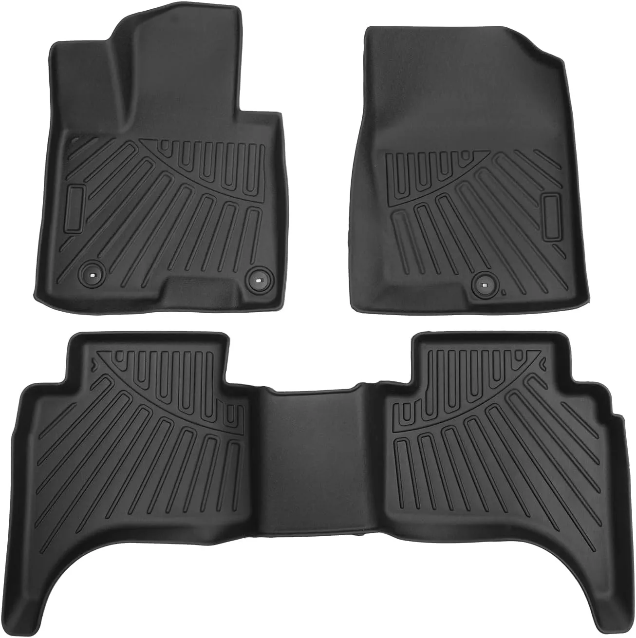 Custom Fit for Floor Mats Hyundai Santa Cruz 2025 2024 2023 2022 All Weather Protection TPE Black Heavy Duty Non-Slip Waterproof 3D Car Mats Floor Liners Interior Automotive Accessories