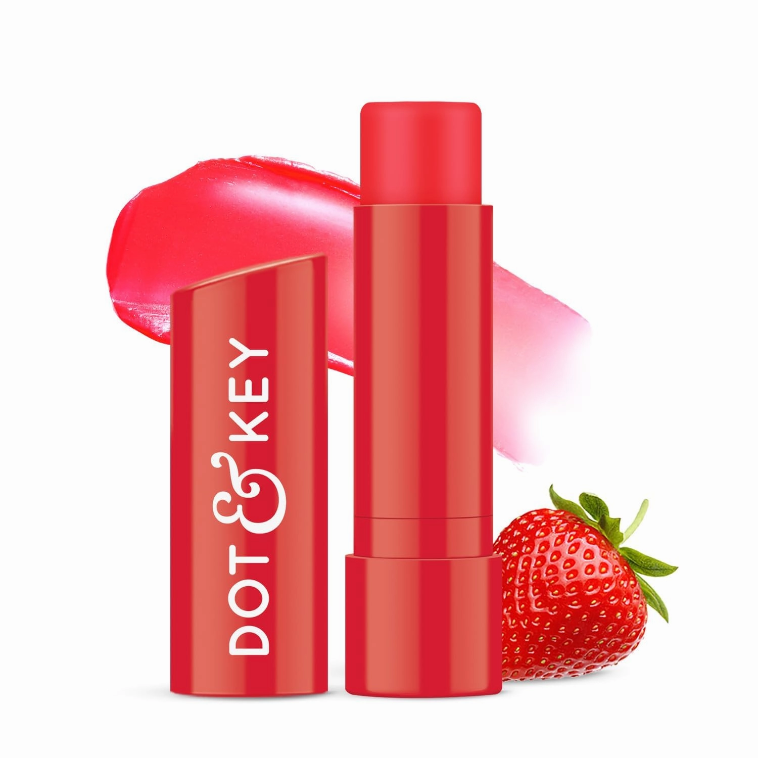 D.ot & K.ey Barrier Repair Hydrating Lip Balm SPF 50 | Strawberry Red | Repairs Damaged Lip Barrier | High Tinted | 4.5 gm