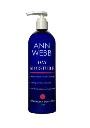 Day Moisture Lotion - All Natural, Chemical free Daily Moisture Cream w/Zinc calms & protects from sun. Minimize Redness & Blemishes. Luminize your complexion. (16oz)