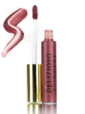 Delizioso Skincare Supple Glow Lip Gloss - 100% Natural & Vegan Ultra Moisturizing Tint for Soft Lips - Handmade (Blackberry)