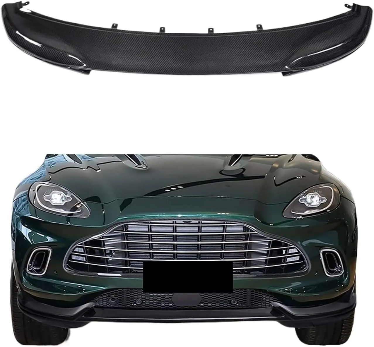Design AX Style Front Lip Compatible For Aston Martin DBX 2021-2024 Dry Carbon Fiber Front Bumper Splitter Front Lip Body Kits(Dry Carbon Fiber)