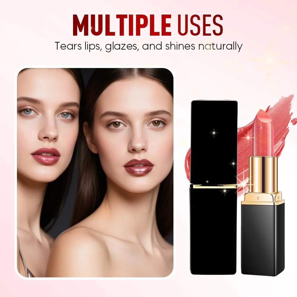 Diamond Glitter Lipstick, 2025 New Diamond Lip Gloss Waterproof Non-Stick Lip Gloss,Long-Lasting with Sparkling Finish Hydrating Lip Stains (#8 #9, One Size)