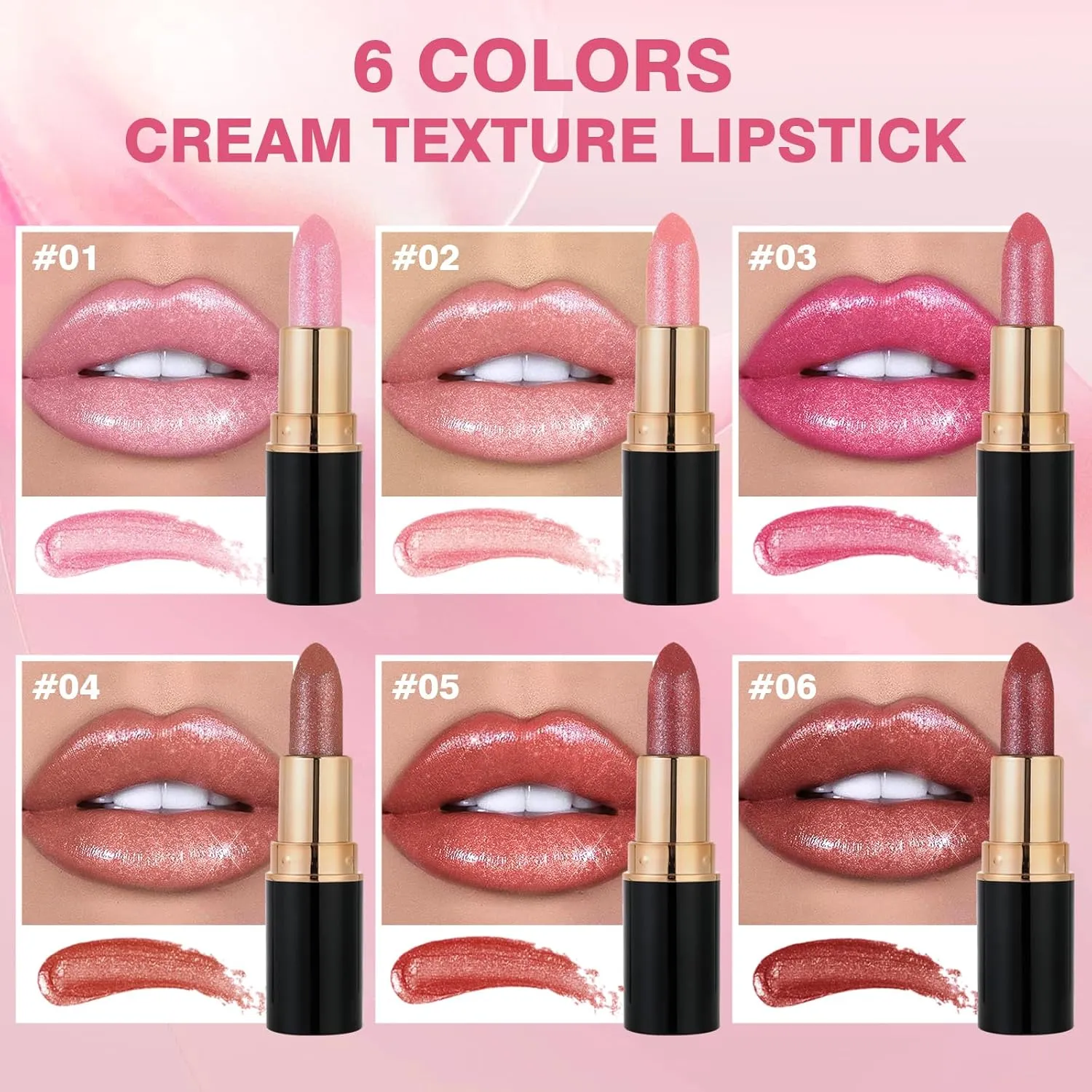 Diamond Lip Gloss Glitter Lipstick Waterproof, 2025 New Non-Stick Lip Gloss, Long Lasting Lipstick, Hydrating Lip Tint Natural Non-Fading Liquid Lip Stick for Women (#05, 3.5ml)