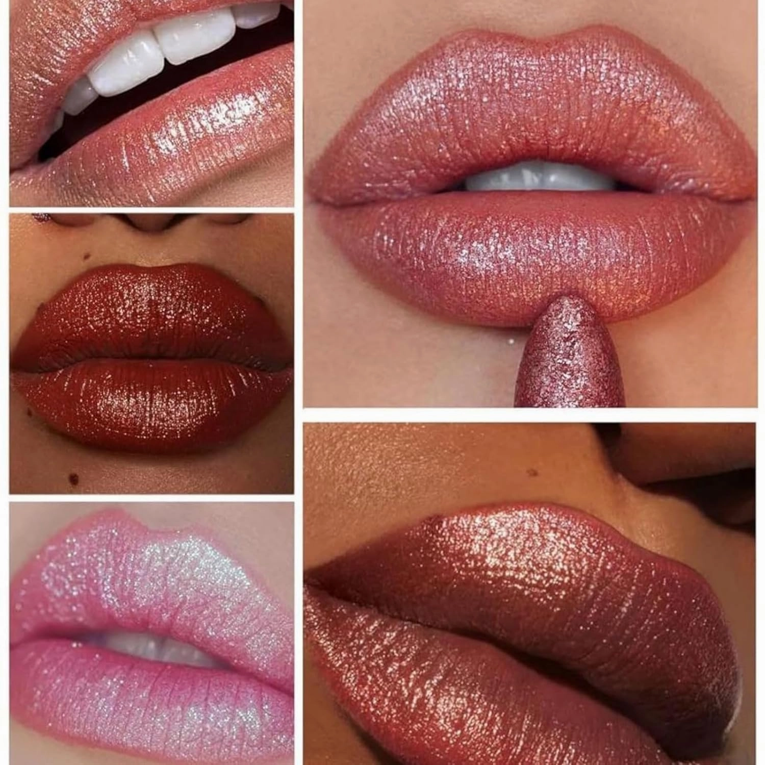 Diamond Glitter Lipstick, Diamond Lip Gloss Glitter Lipstick Waterproof, Non-Stick To Cup Non-Fading Sparkly Glossy Lipsticks, High Shine Shimmery Finish for Women, Metallic Lipsticks For Women