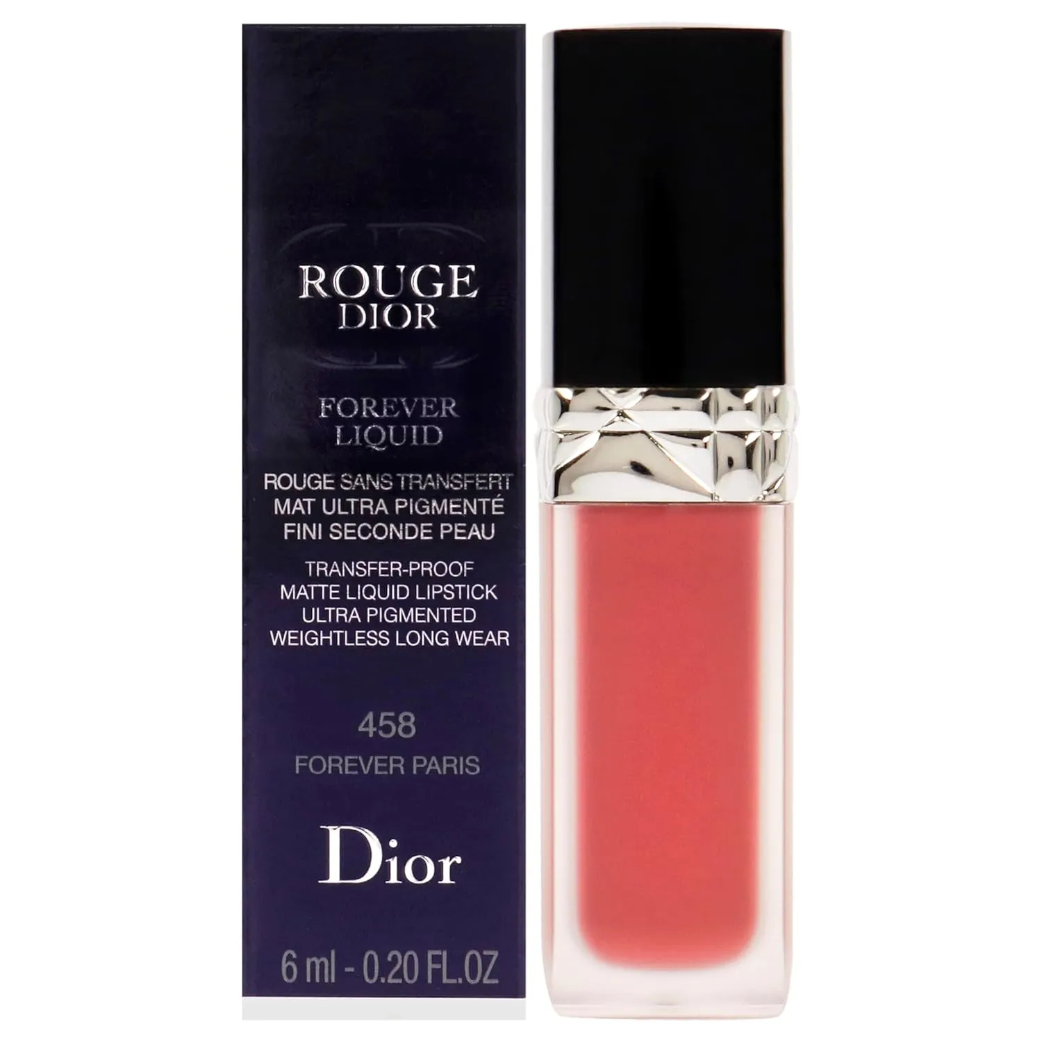Dior Christian Rouge Forever Liquid Matte - 458 Forever Paris Lipstick Women 0.2 oz