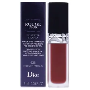 Dior Christian Rouge Forever Liquid Matte - 626 Forever Famous Lipstick Women 0.2 oz