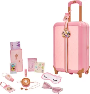 Disney Princess Travel Suitcase Play Set for Girls with Luggage Tag by Style Collection, 17 Pretend Play Accessoriespiece Including Travel Passport! for Ages 3 