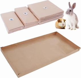 Disposable Guinea Pig Cage Liners, 48" x24 Large Liner Bag for Guinea Pig Cage Bottom, Water-Resistant Kraft Paper (8Pack)