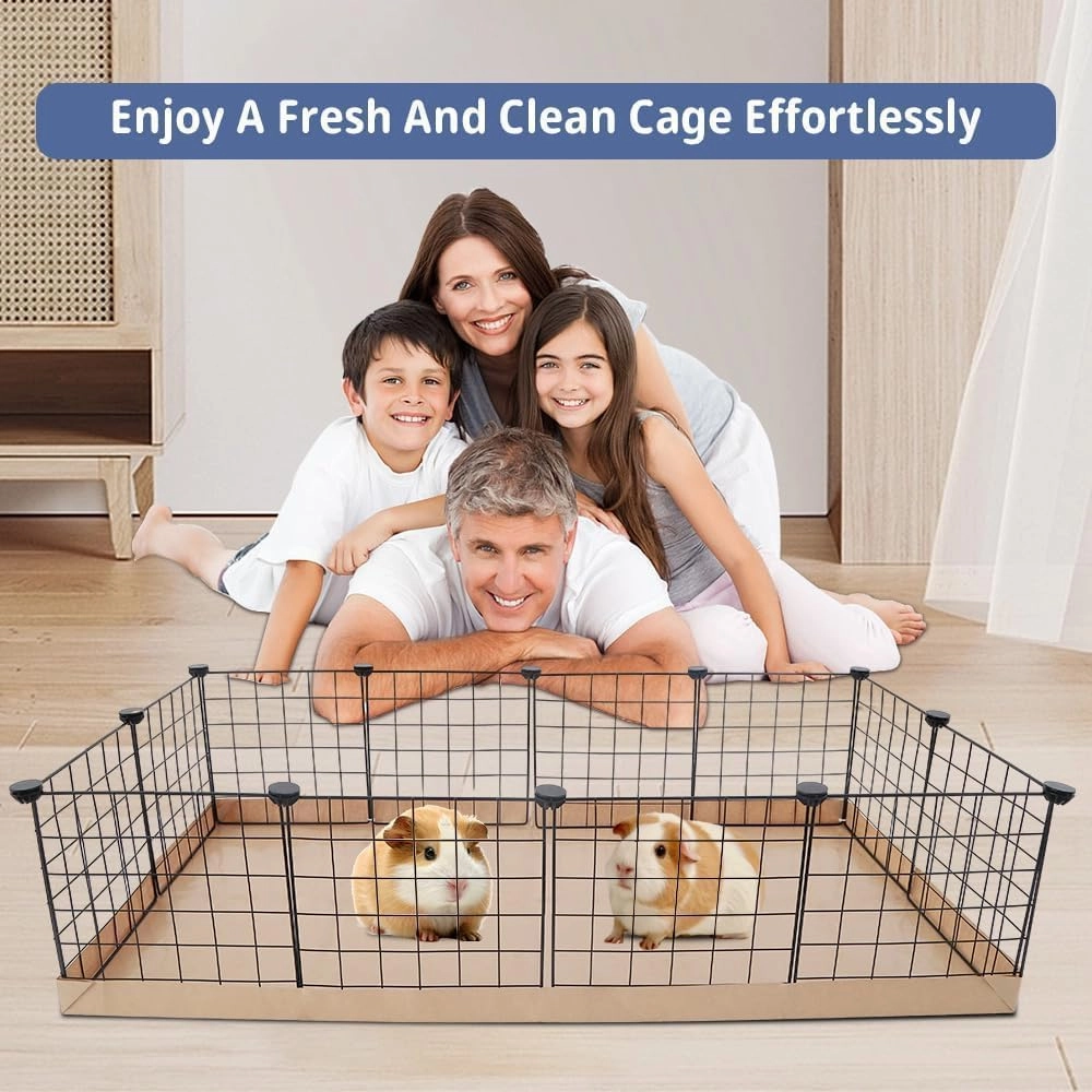 Disposable Guinea Pig Cage Liners, 48" x24 Large Liner Bag for Guinea Pig Cage Bottom, Water-Resistant Kraft Paper (8Pack)