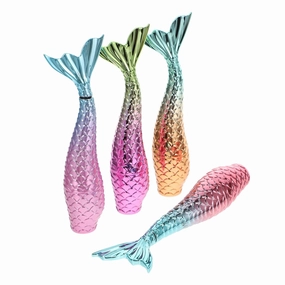 DIY Cosmetic Container 4pcs Mermaid Lip Gloss Tube Clear Stand Lip Balm Container Pink Marbles Lip Balm Bottles Empty Mermaid Lipstick Tubes