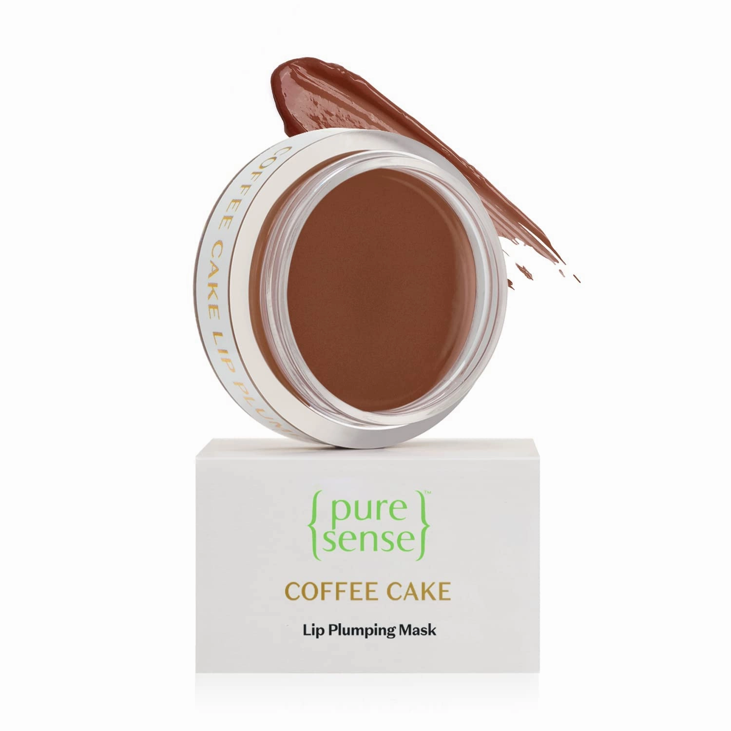 DJ Pure-Sense Coffee Cake Lip Plumping Mask for Sensitive, Dry, Chapped & Pigmented Lips with Coffee Oil | Vitamin A & E | Shea Butter | Almond & Olive Oil for Nourished & Moisturised Lips | 5g