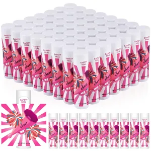 DMSKY 60 Pcs Cheer Lip Balm Bulk Cheer Team Gifts Cheer Party Favors for Cheerleader Girls Teammates