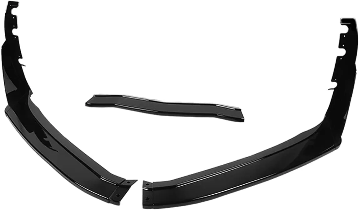 DNA MOTORING 2-PU-567-BBB-PBK Low Profile Front Lip with Side Canards Compatible With 2014-2019 Corvette Excludes ZR1,Gloss Black