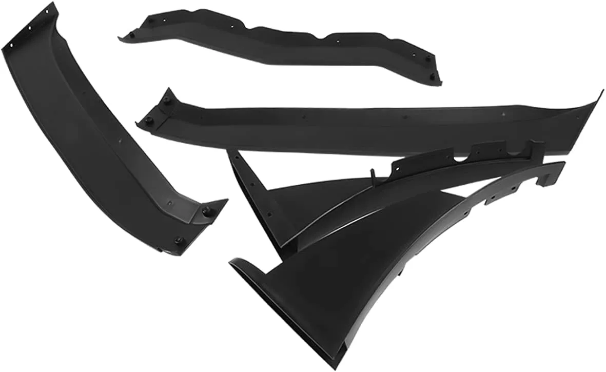 DNA MOTORING 2-PU-567-BBB-PBK Low Profile Front Lip with Side Canards Compatible With 2014-2019 Corvette Excludes ZR1,Gloss Black