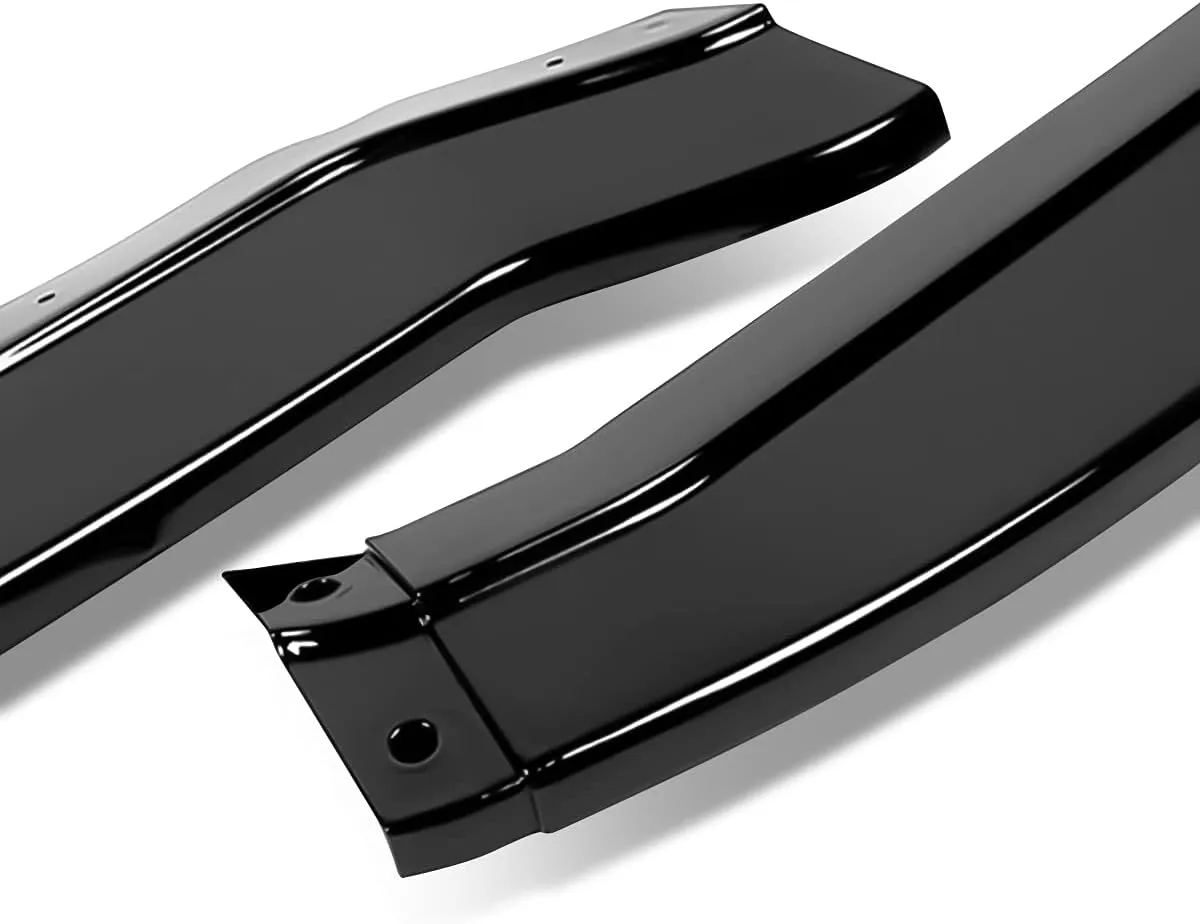 DNA MOTORING 2-PU-567-BBB-PBK Low Profile Front Lip with Side Canards Compatible With 2014-2019 Corvette Excludes ZR1,Gloss Black