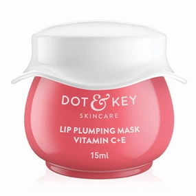 DO;T & KE;Y Lip Plumping Mask With Shea Butter&Vitamin C   E For Naturally Glowing Lips|Smoothes Flaky&Dry Lips|Lip Mask For Soft,Smooth&Plump Lips|(Lingonberry)|15Ml
