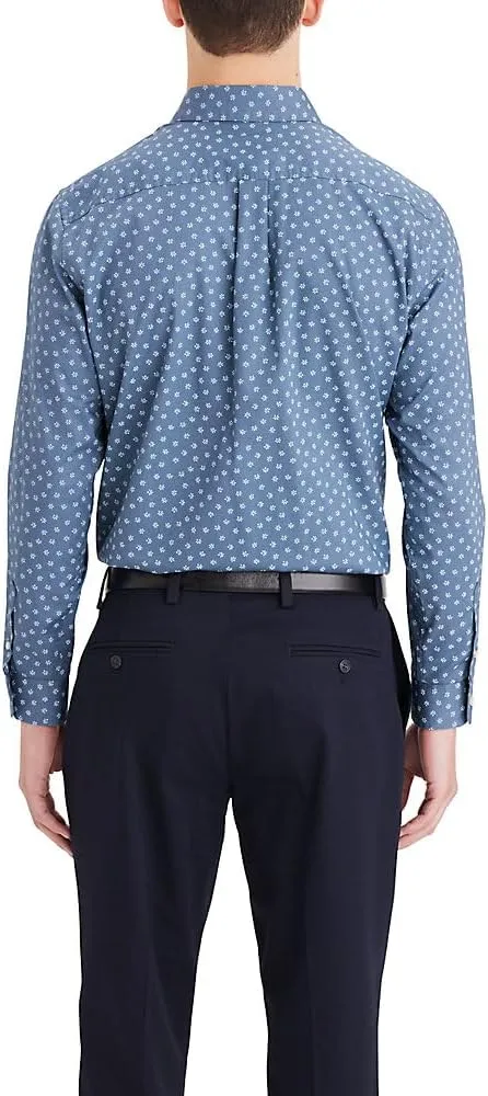DOCKERS Mens Classic Fit Long Sleeve Signature Iron Free Shirt With Stain Defender
