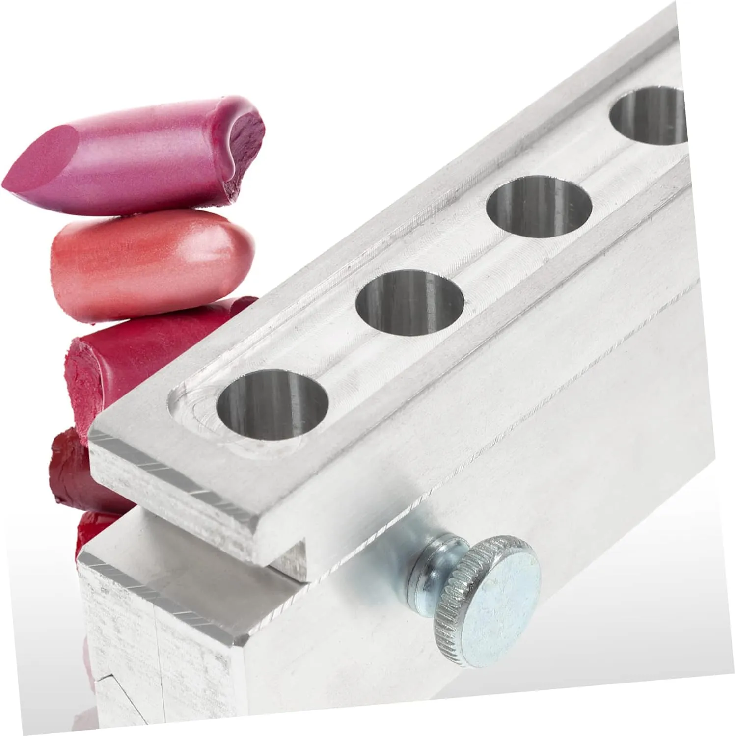 DOITOOL 1 Set 6 Hole Lipstick Mold Lip Tint Lipstick Maker Diy Aluminum Alloy Lip Stick Mold Bracket Manual