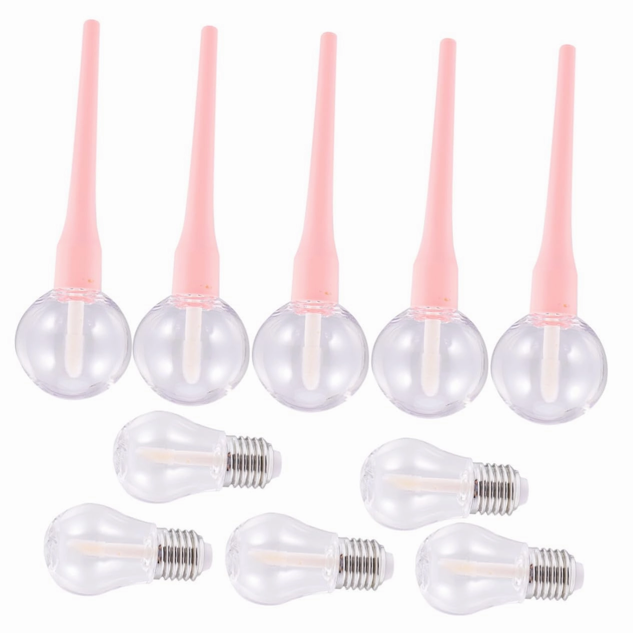 DOITOOL 20 pcs Bottles Bottle for Clear Female DIY Balm Women Gloss Lipstick Cosmetic Refillable Samples