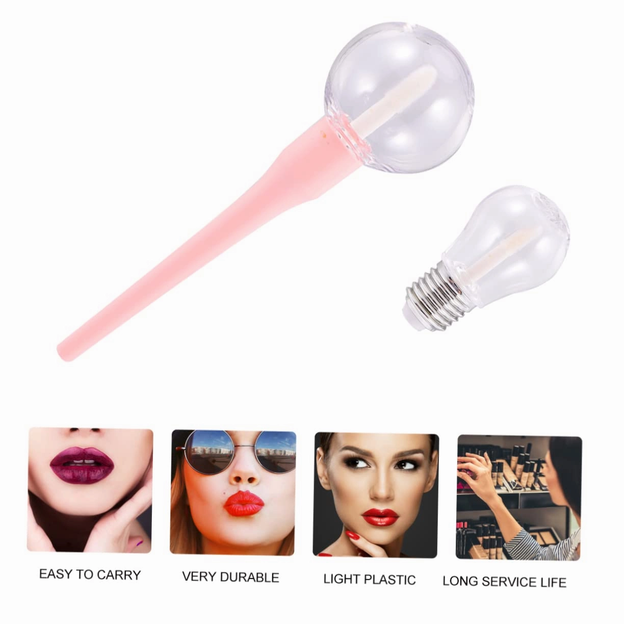 DOITOOL 20 pcs Bottles Bottle for Clear Female DIY Balm Women Gloss Lipstick Cosmetic Refillable Samples