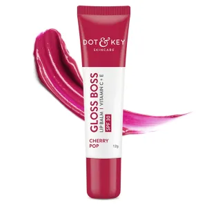 Dot. & Key Cherry Lip Balm SPF 30 (12gm) | Moisturizing Tinted Lip Balm for Glossy, Soft Lips | Plumping with Vitamin E & C