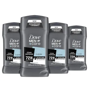 DOVE MEN   CARE Antiperspirant Deodorant 72-hour anti-stain Protection Invisible Deodorant For Men, 2.7 Ounce (Pack of 4)