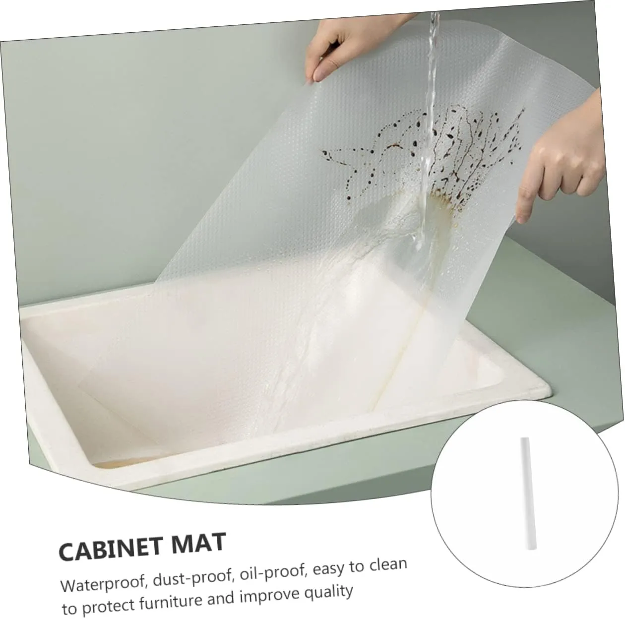Drawer Pad 45x300cm Waterproof Heat Resistant Eva Material Non-Skid Mat for Cabinet Fridge Organize Your Space
